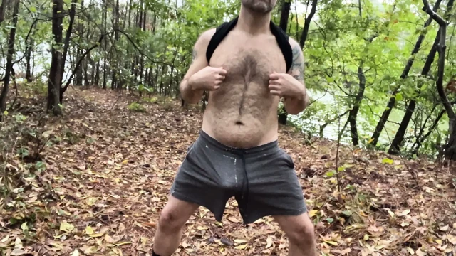 Handsome buddy jerking off by the lake at his local park exposed dick don cock penis hairy bator solo sexual