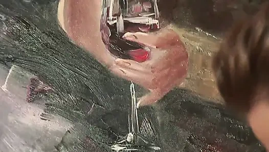 İki ateşli ve seksi lezbiyen vibratör ve amcık yalama ile oynamayı seviyor