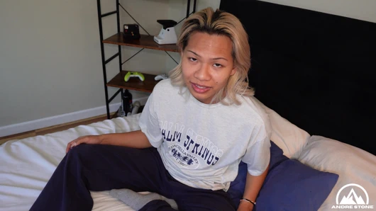 Brand New Asian Femboy Lauren Carter Loses Bet & Dresses up