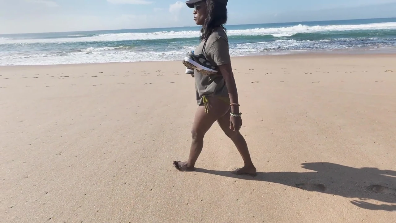 Sunrise & Saltwater Kisses-BlackSwan gets her pussy rubbed in the sand