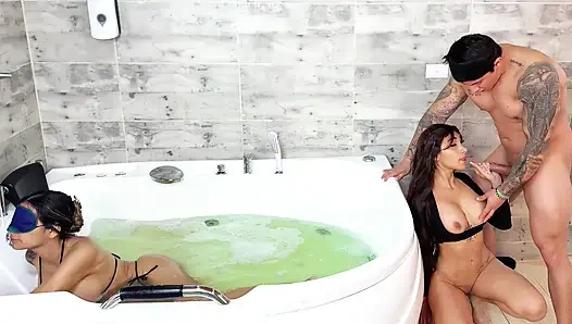 CUCKQUEAN! Her cheating husband is fucking the babysitter in front of her!