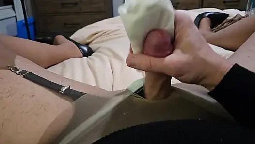 Külotlu çoraplı jartiyer çoraplı tampon