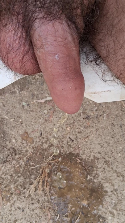 Pissing outdoors