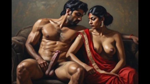 Two desi indian girl in hotel room with their office boss hot threesome pussy fucking