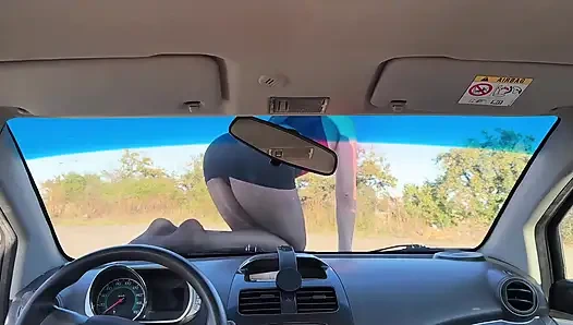 Bir arabanın ön camında baştan çıkarma