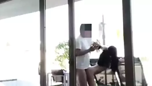 Quickie doggy sex with game partner