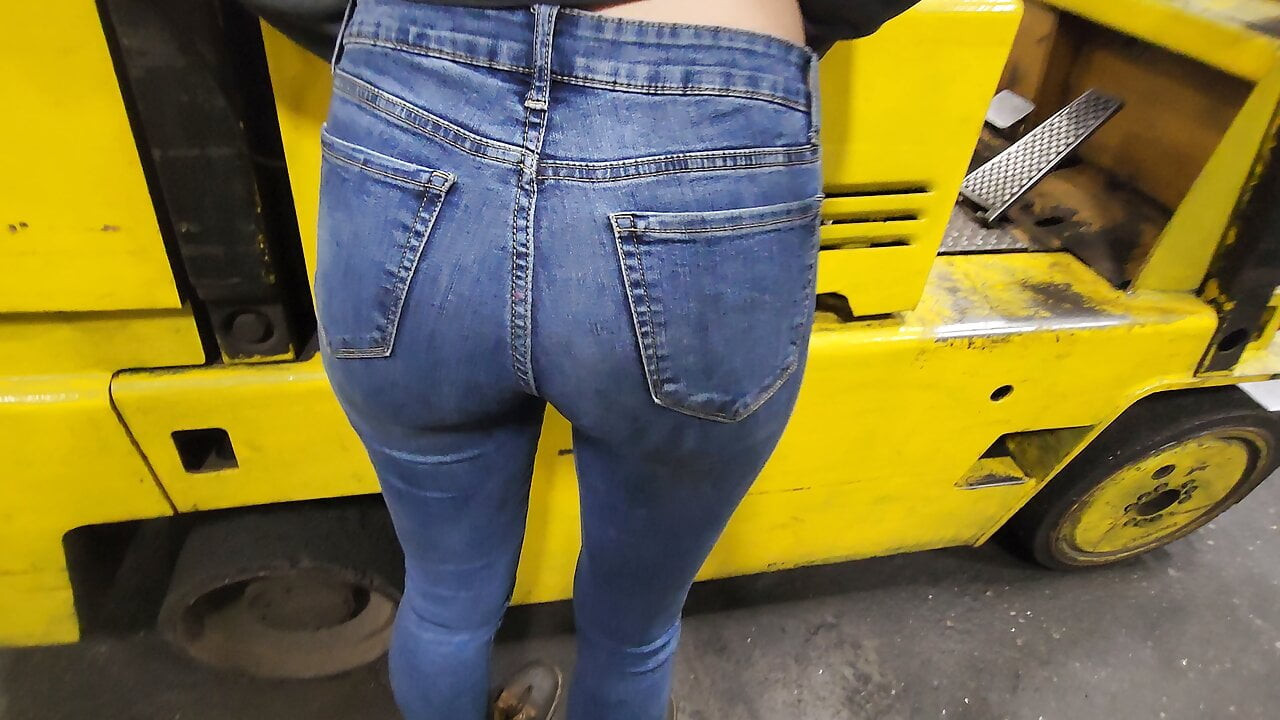 İş arkadaşı becerdin ve forkliftte şaplak attı - damlayan anal