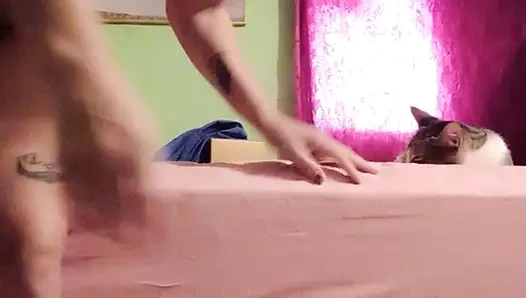 Mexican blonde gets hot with a fake one