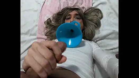 Huni ile kendi kendine yüze boşalma