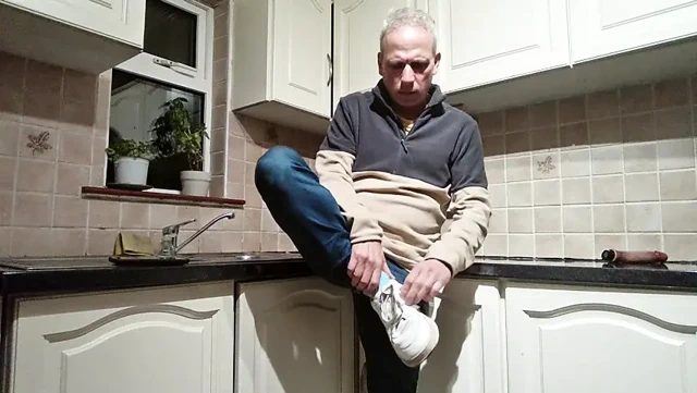 Master Remotely Humiliates Me: Naked Kitchen Cucumber Fuck and Dildo Face Stuffing