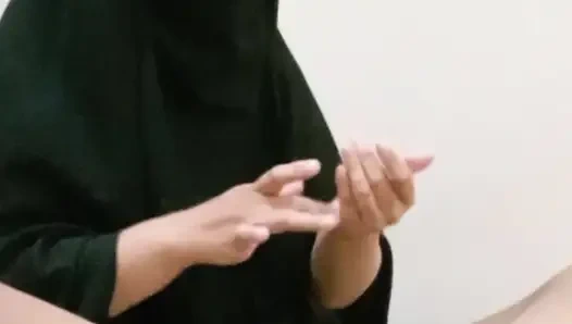 hijab girl fucks her best friend and gives him a handjob as a gift for his friendship
