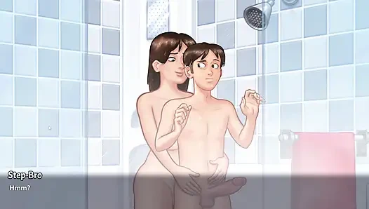 Pc oyunu ateşli orta yaşlı seksi kadın mastürbasyon ve duş