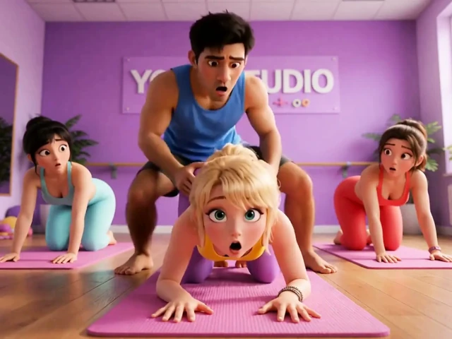 Kadınlar arasında popüler hale gelen bir fitness sınıfı, eğitmenin tam dikkat gösterdiği (yapay zeka)