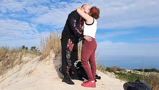 Sunny day on the dunes. My boyfriend loves it when I swallow.
