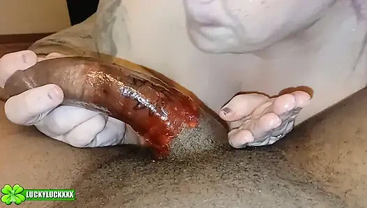 Şanslı kız inkdup - büyük bir boşalma ile en iyi meyve rulo oral seks