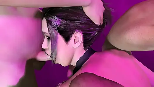 Трахаю эту ведьму - двойное проникновение, гэнгбэнг раком