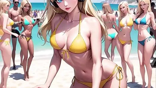 Anime seksi dj plajda synthwave retrowave