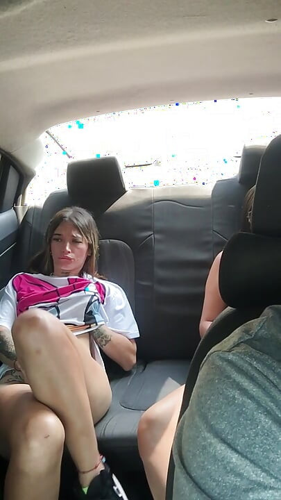 I fuck my friend in my boyfriend's car.