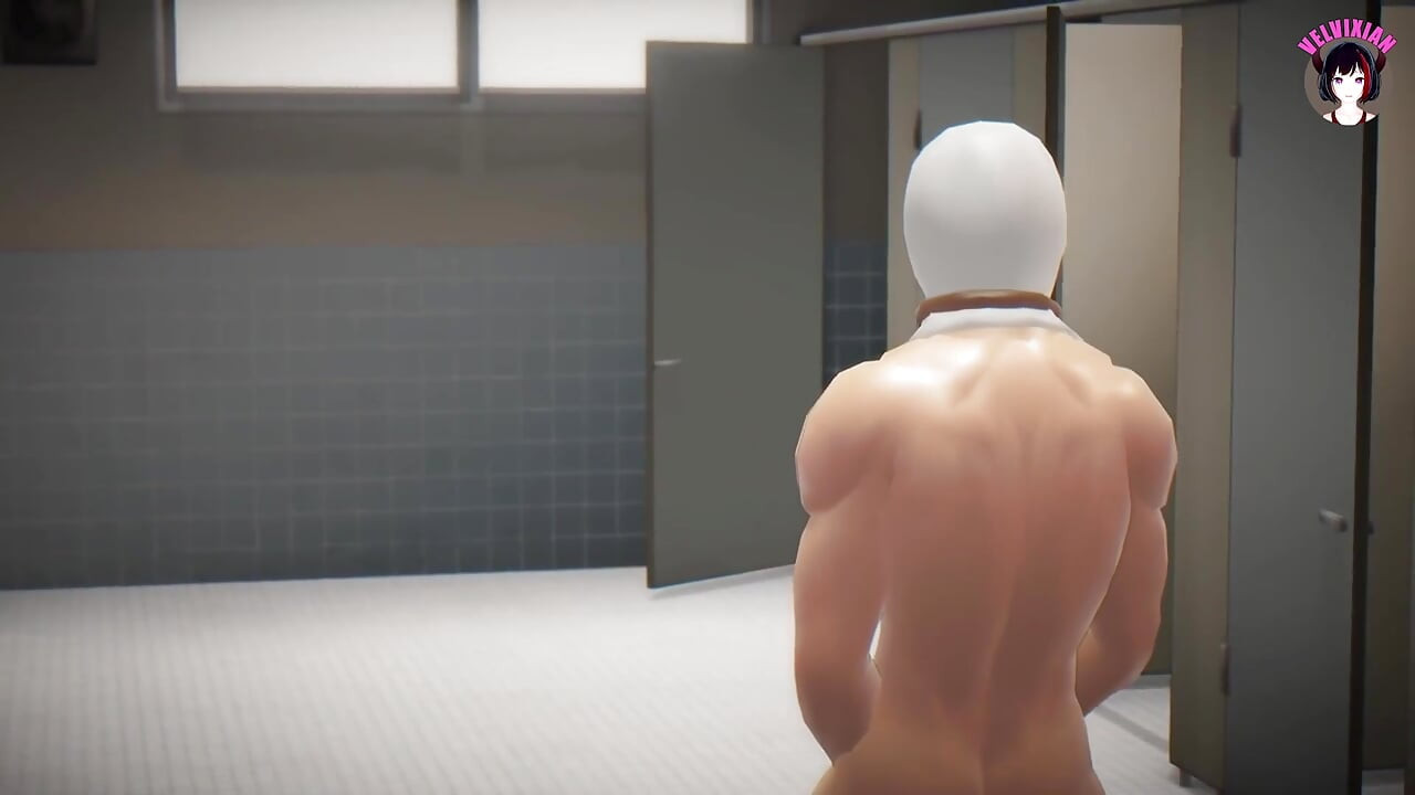 Umumi tuvalette mastürbasyon yapıyor - kız da karar verdi (3 boyutlu hentai)