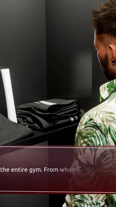 Эмоциональный момент из "EP2: Кокетливая Эмма в спортзале - секс-тренер: горячая йога"