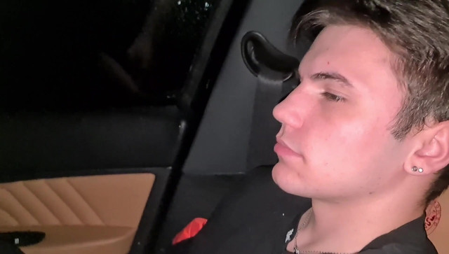 Hot gay blowjob in the car