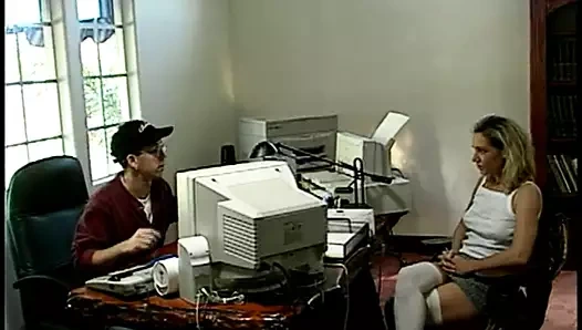 Sarışın civciv çarptım içinde the ofis