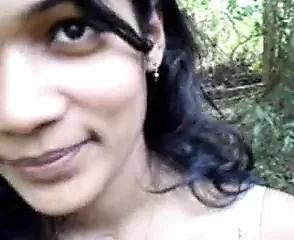 srilankan awanthi nangi undressing in a forest