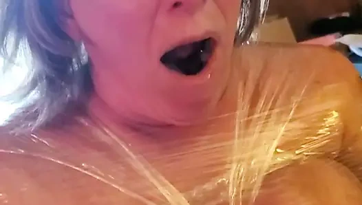 askısız açık ağız tıkaç ile salya