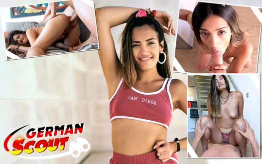 Alman izci - küçük latin genç Penelope cross pickup ve oyuncu seçmelerinde sikişiyor