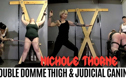 Nichole thorne çifte domme uyluk ve yargı sopalama