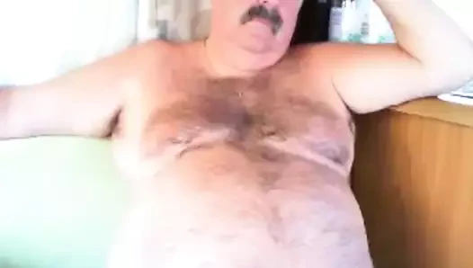 Büyükbaba inme üzerinde web kamerası