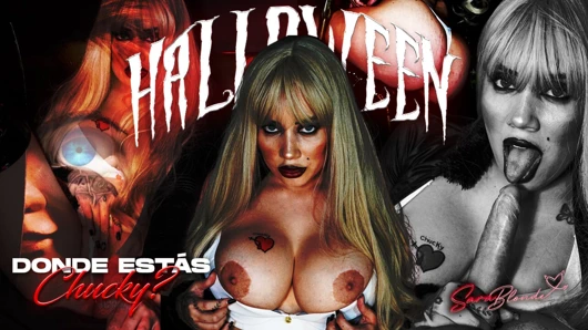 Tiffany büyük bir döllenme alana kadar Chucky'nin yarağının tadını çıkarıyor - cadılar bayramı özel - sara blonde