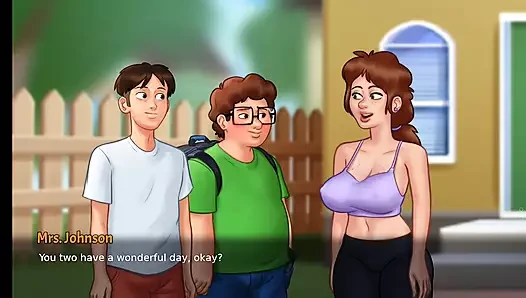 Summertimesaga büyük memeli üvey anne sıkı sarılıyor ve seksi komşu sassyvid21