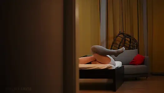 Je me masturbe avec désinvolture devant mon amie lesbienne