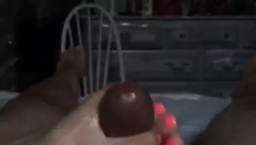 Ayakla mastürbasyon boşalma