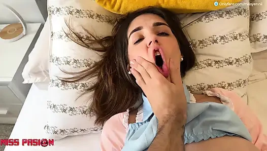 Watching My Big Ass Maid and She Ends Up Sucking Me Off and Fucking Hard