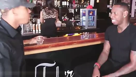 Milf rides and jerks interracial cock in trio