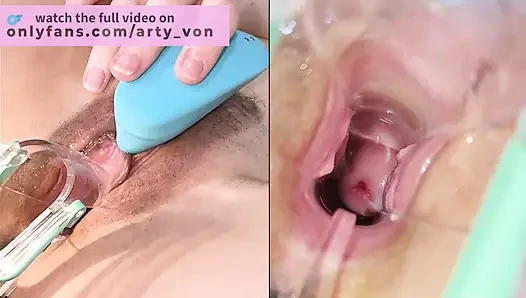 Extreme close-up POV Use the speculum to look inside me while I have multiple orgasms