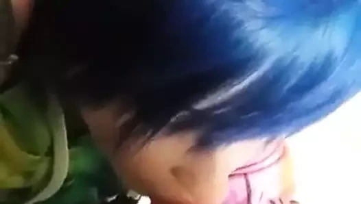 Blue Haired Emo Twink Boy