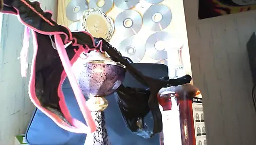 String cum Panty Ex Freundin vollgespritzt