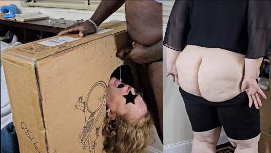 Karısı bir kutudan kendi zafer deliğini yapmaya karar verdi, ona ne olduğunu izle