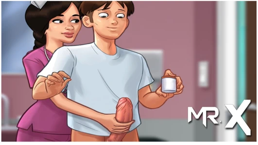 Summertimesaga - hemşire horoz ile oynuyor sonra onu alıyor