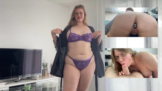 Aynı anda iki deliği de doldur! Seksi büyük götlü komşu Lina için ilk kez çifte penetrasyon