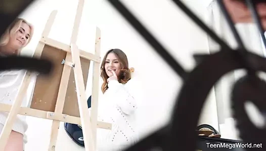 Teenmegaworld - firstbgg - biseksüel sanatçılar erkek modele biniyor