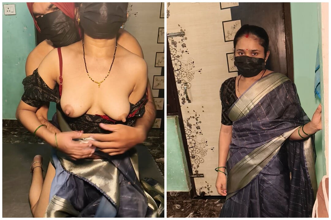 Yeni Evli Hint Desi Bhabhi Saree ile Kocası Köpek Tarzı Sert Sikme Orgazm Seks Videosu