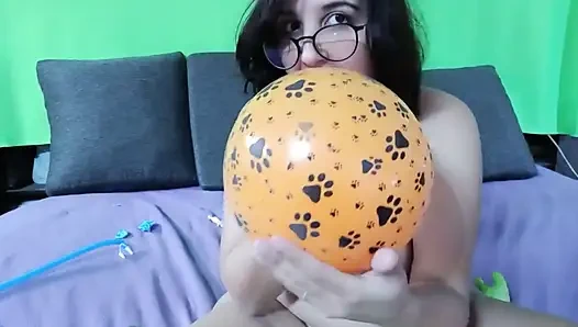Şişme timsah üzerinde balon patlatıyor - tavşan looner [lowres]