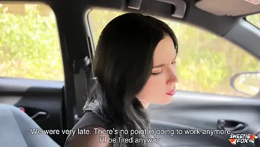 StepSis Paid with Deep Blowjob to He Drive Her Home, Part 2 (Sloppy Blowjob, Throatpie)