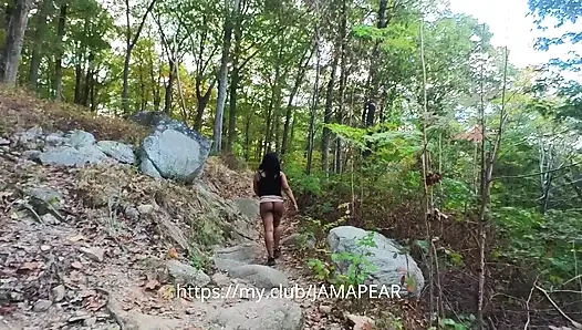 Hiking, short skirt