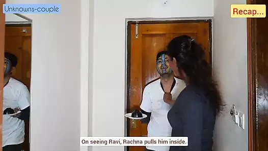 Desi Rachna kovboy kız oluyor ve Ravi'nin üstünde oturup kalkıyor