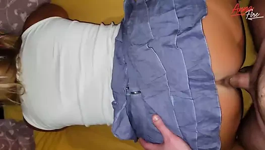 Kadının götüne boşalacağını sandı ama adam içeri girdi